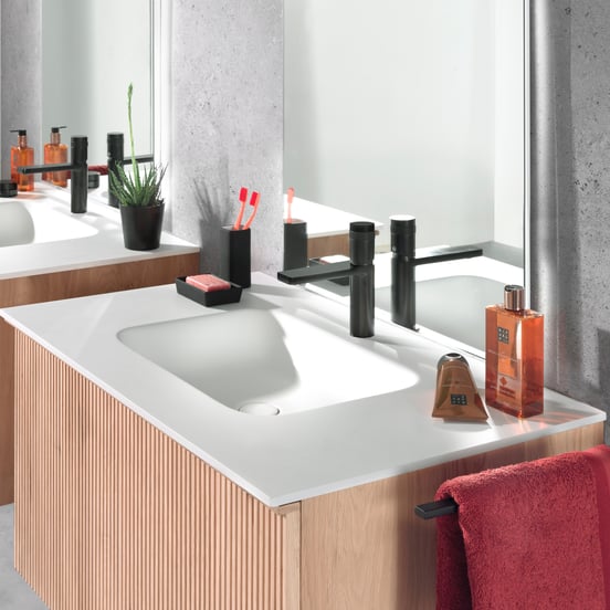 Blaufoss Sonic robinet de lavabo noir mat
