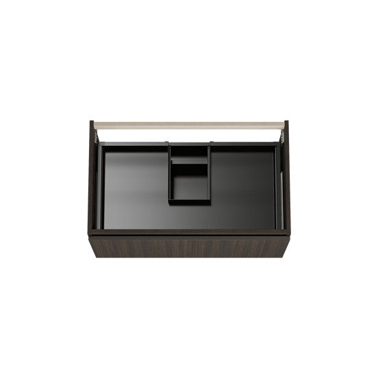 Balmani Sfera meuble sous-vasque suspendu 90 x 55 cm Eucalyptus 2 tiroirs