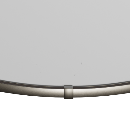 Balmani Secret miroir rond Brushed Gunmetal lumineux et anti-buée Ø 90 cm