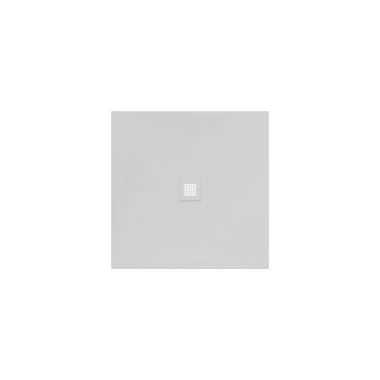 Luca Varess Classy receveur de douche 90 x 90 cm marbre composite blanc mat structure rock