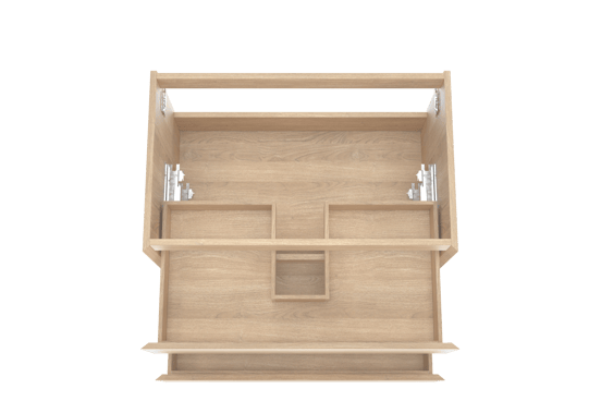 Balmani Mitra zwevende wastafelonderkast 90 x 55 cm fineer naturel eiken 2 lades