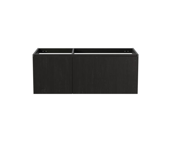 Balmani Fila zwevende wastafelonderkast 120 x 55 cm asymmetrisch rechts fineer zwarte eik 4 lades