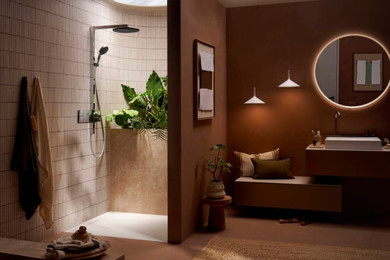 Hansgrohe Raindance Alive S 300 1jet Showerpipe Duschsystem mit Thermostatbatterie: Wandmontage, Chrom Glänzend