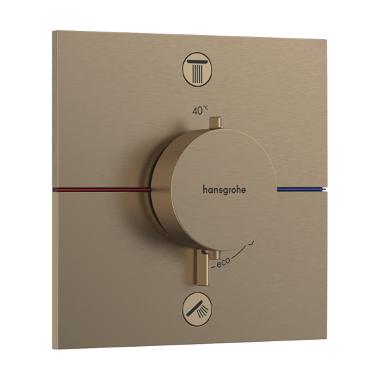 Hansgrohe Showerselect Comfort E Robinet de baignoire encastré 2 sorties Brushed Bronze