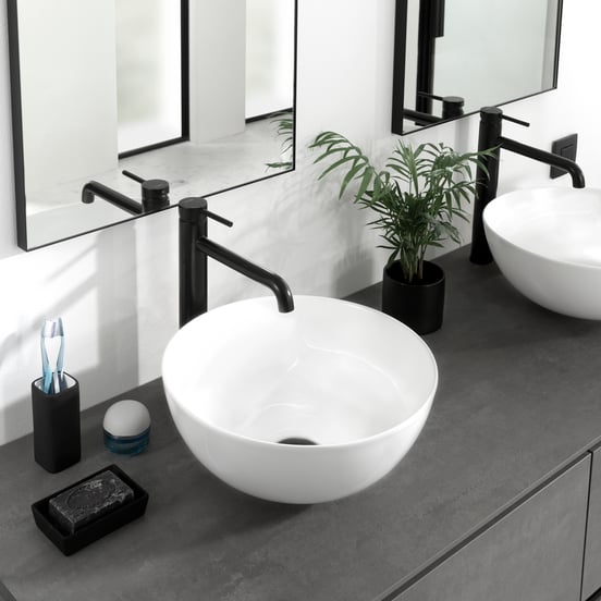 Luca Varess Supra waskom Glanzend Witte porselein rond Ø 36 cm