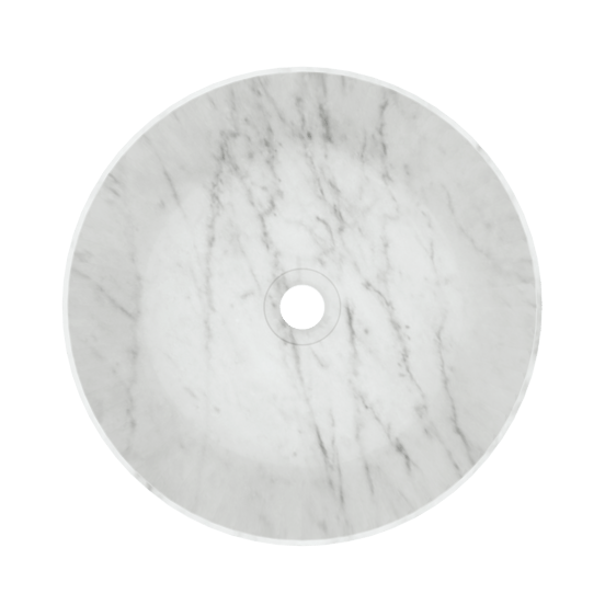 Balmani Still waskom Carrara marmer rond Ø 38 cm