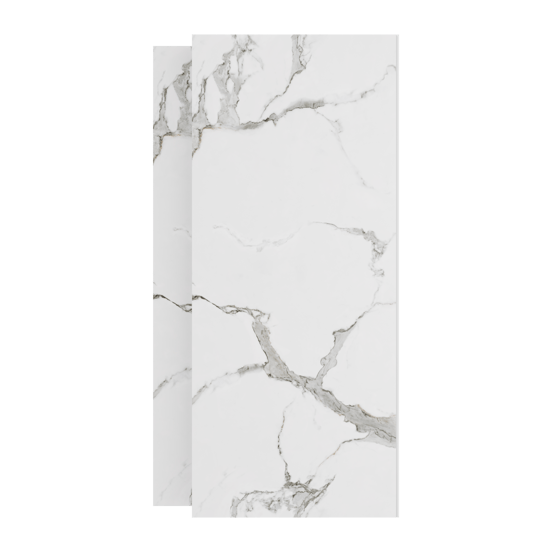 Linie Fresco Set revêtement mural de douche 2 x 90x210 cm, SPC, Marble White