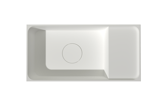 Balmani Dama fonteintje 42 x 21 cm Mat Witte Solid Surface