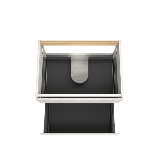 Balmani Lucida meuble sous-lavabo suspendu 75 x 55 cm béton gris argent 2 tiroirs