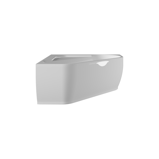 Linie Paulo tweepersoons hoekbad 135 x 135 cm acryl Glanzend Wit