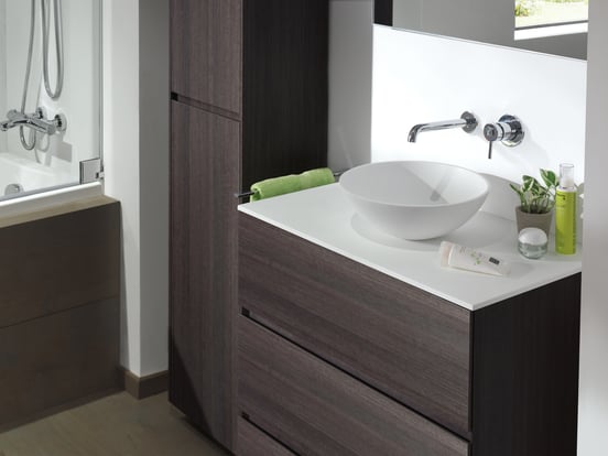 Storke Ronda vasque à poser mat Solid Surface rond Ø 36 cm