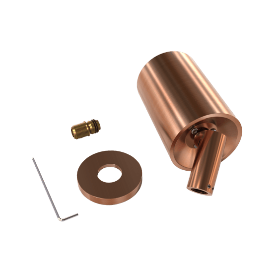 Blaufoss Luxor 90 Tête de douche rond 14 x 9 cm avec support mural Brushed Rosegold