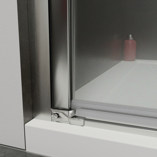 Luca Varess Kuresa douche draaideur 90 x 200 cm helder glas glanzend chroom profiel