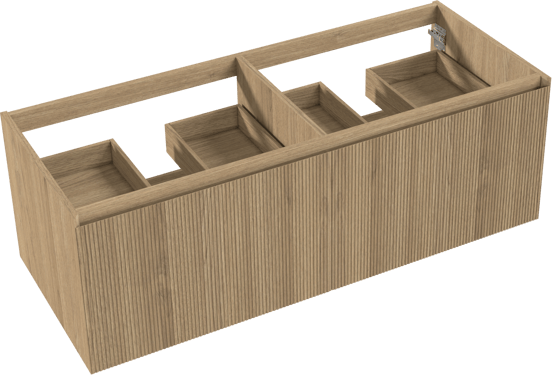 Balmani Fila meuble sous-vasque suspendu 135 x 55 cm plaqué chêne naturel 4 tiroirs