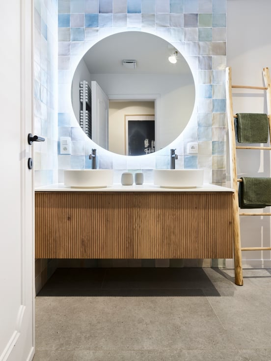 Balmani Giro miroir rond lumineux et anti-buée Ø 110 cm