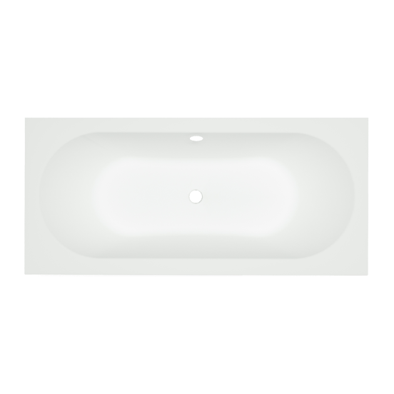 Luca Varess Snello tweepersoons inbouwbad 180 x 80 cm acryl mat wit
