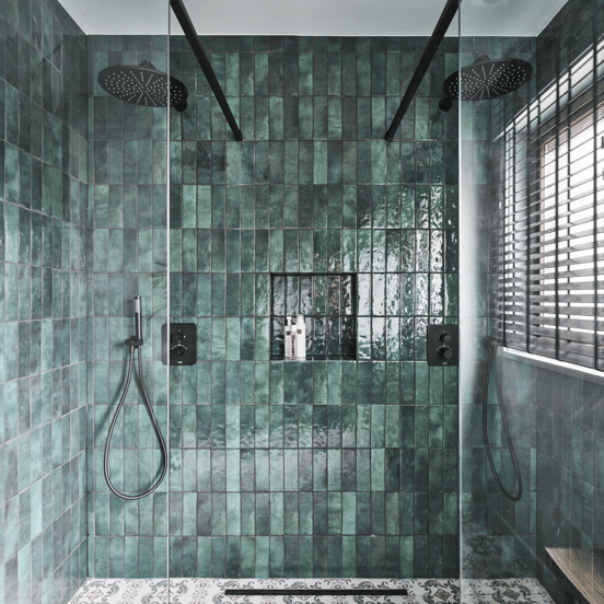 Blaufoss Round 300 tête de douche ronde avec support mural 30 cm noir mat