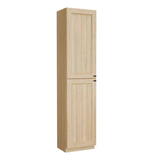 Balmani Lemon Badhochschrank: Stehend, Links, Naturbelassene Eiche Furnier, 45 x 35 x 195 cm