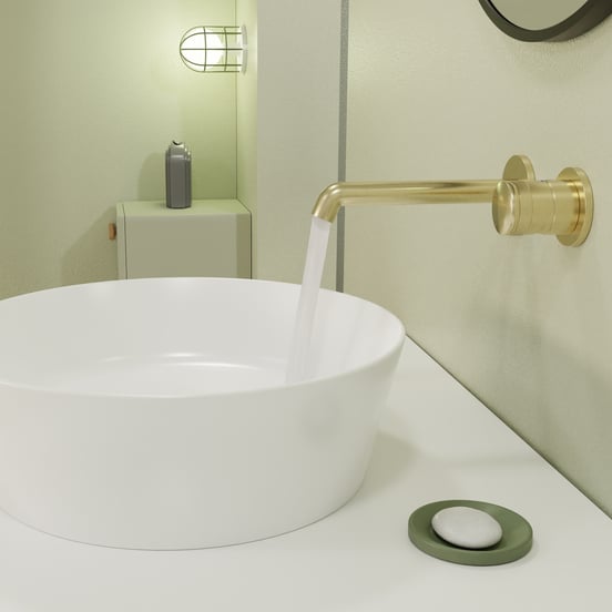 Blaufoss Pavilion inbouw wastafelkraan Brushed Champagne Gold