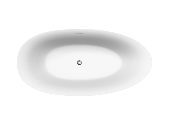 Luca Varess Uovia ovaal vrijstaand bad 170 x 85 cm acryl mat wit