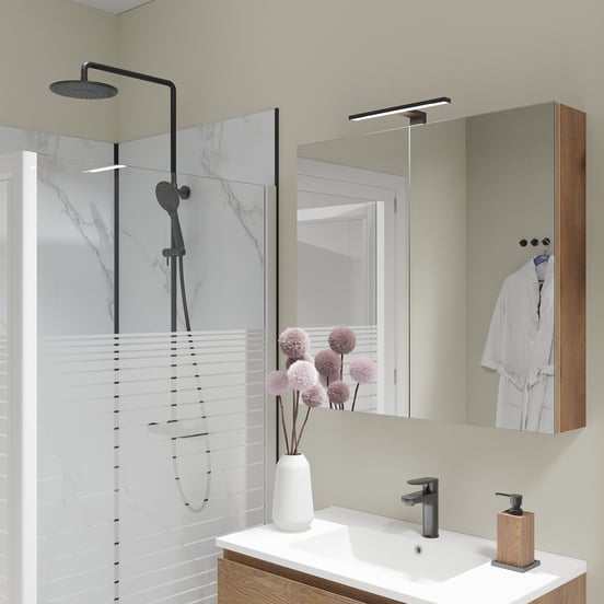 Luca Varess Delos LED luminaire 30 cm noir