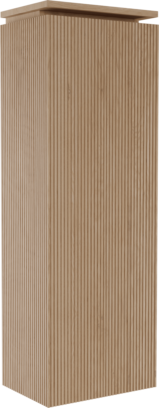 Balmani Eclips Ribs zwevende kolomkast rechts natuur eiken 44 x 32 x 130 cm vert. sym. groef