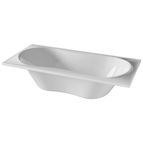 Luca Varess Trasime baignoire encastrable double 190 x 90 cm acrylique Blanc Brillant