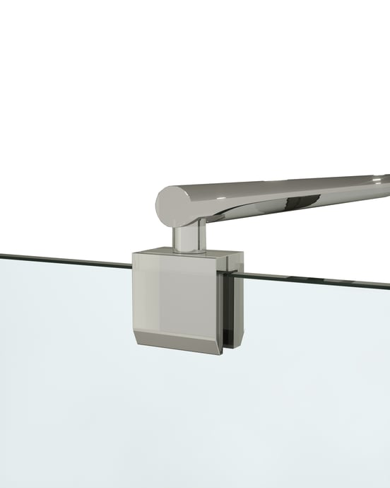 Linie Twist douche à l'italienne avec panneau latéral pivotant 100 x 200 cm verre transparent profil chrome brillant