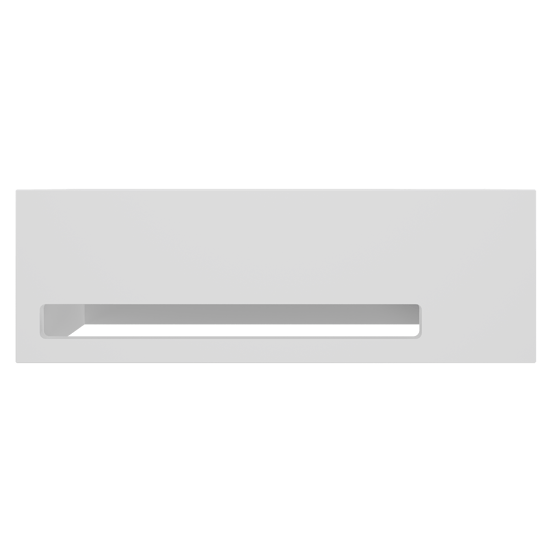 Balmani Mood High lave-mains 45 x 20 cm Solid Surface blanc mat avec porte-serviettes