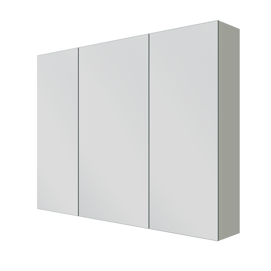 Linie Montro Spiegelschrank Bad: 100 x 75 cm, Greige