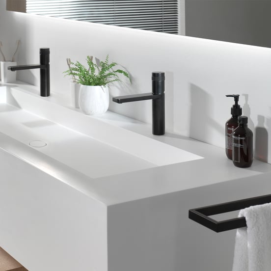 Blaufoss Sonic robinet de lavabo noir mat