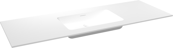 Storke Mata Einzelwaschtisch, Solid Surface matt, 145 x 52 cm
