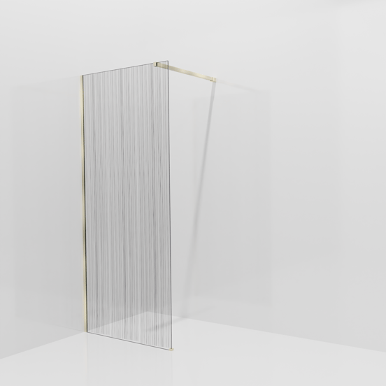 Balmani Modular Walk-In Dusche: 90 x 200 cm, Mikado, Profil Brushed Champagne Gold