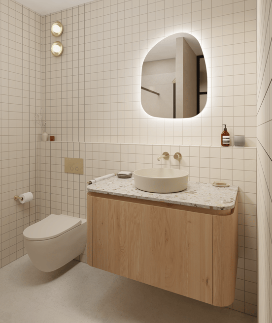 Balmani Moon zwevende wastafelonderkast 100 x 55 cm natuur eik 2 lades