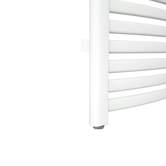 Vipera Kanza enkele handdoekradiator 50 x 150 cm elektrische verwarming hoogglans wit zij- en middenaansluiting 679W, weerstand inbegrepen