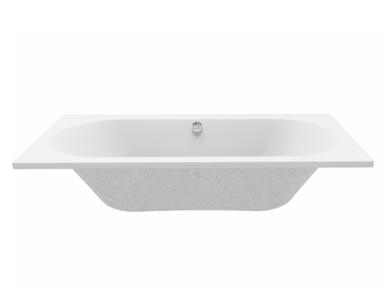 Luca Varess Rosala 2-Personen-Einbaubadewanne: 190 x 90 cm, Acryl, Weiß mat