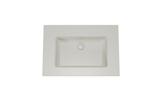 Storke Diva enkele wastafel mat zijdegrijze top solid 75 x 52 cm