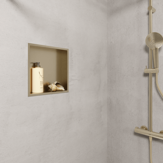 Blaufoss Box Einbaunischen, 30 x 30 cm, Brushed Champagne Gold