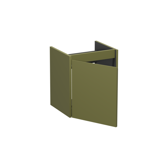 Storke Seda meuble sous-vasque suspendu 45 x 35 cm vert olive porte