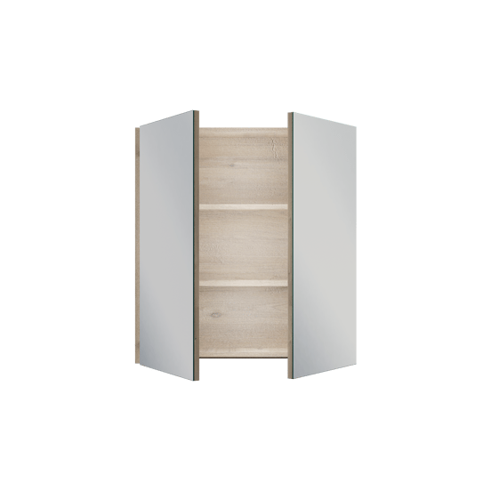 Linie Montro spiegelkast 70 x 75 cm natuur eik
