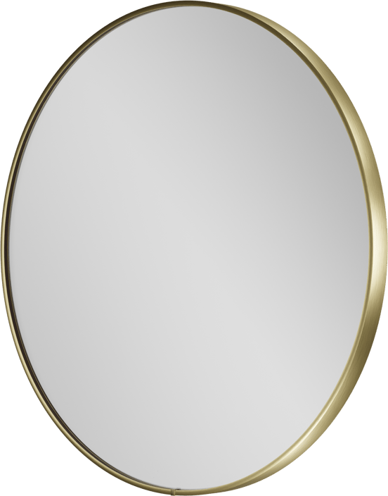 Balmani Secret rond badkamerspiegel Brushed Champagne Gold Ø 80 cm met spiegelverlichting en anti-damp