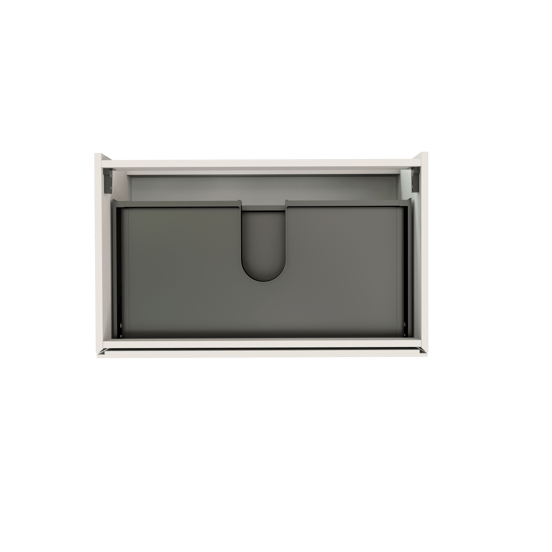 Storke Edge zwevende wastafelonderkast 85 x 52 cm mat wit 2 lades