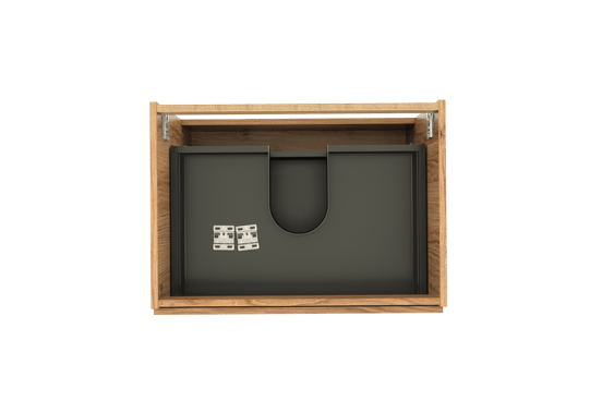 Balmani Lucida meuble sous-vasque suspendu 75 x 55 cm teck 2 tiroirs