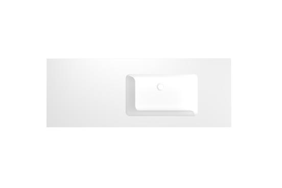 Storke Mata Waschtisch, rechts, Solid Surface matt, 140 x 52 cm, Schrankkombination 35 cm