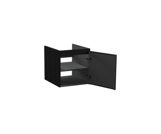 Storke Ribs zwevende wastafelonderkast 45 x 52 cm zwart eiken