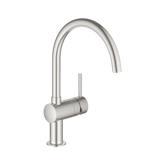 Grohe Minta C-uitloop keukenkraan Supersteel 32917DC0