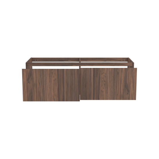 Balmani Idra zwevende wastafelonderkast 150 x 55 cm fineer notelaar 4 lades