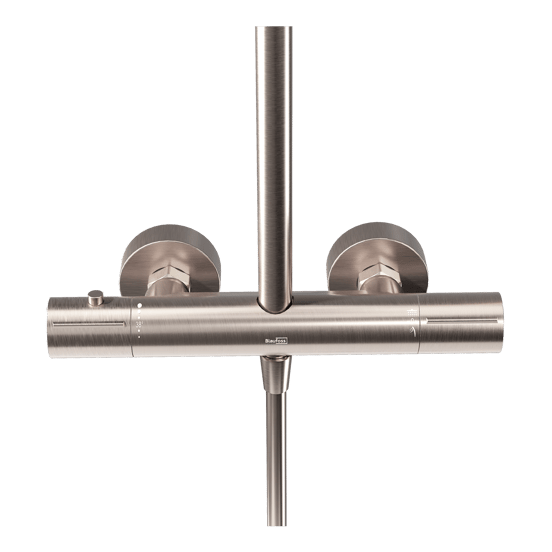 Blaufoss Round 300 colonne de douche de pluie mitigeur thermostatique Brushed CoolMetal