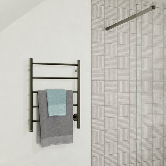 Blaufoss Odda Alto chauffe-serviette 75 x 55 cm brushed gunmetal 50W