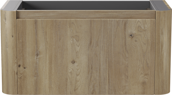 Storke Soft zwevende wastafelonderkast 100 x 46 cm Ruwe eiken 2 lades